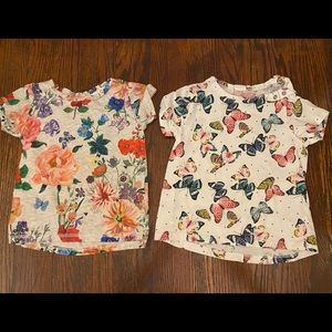 H & M, tees and leggings, size 2-3